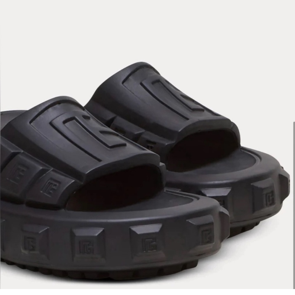 Balmain Black Ari Slides - Picture 8 of 8